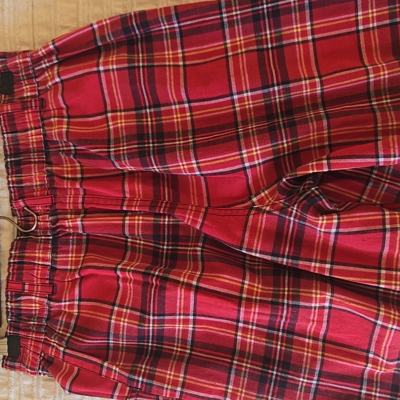 ❤️ Urban Outfitters Red Plaid Tapered Mom Pants Elastic Waist XS / 0–2 - Picture 11 of 13